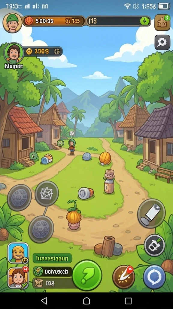 samurai555 - Tangkapan layar pertarungan yang intens dengan efek visual menakjubkan.